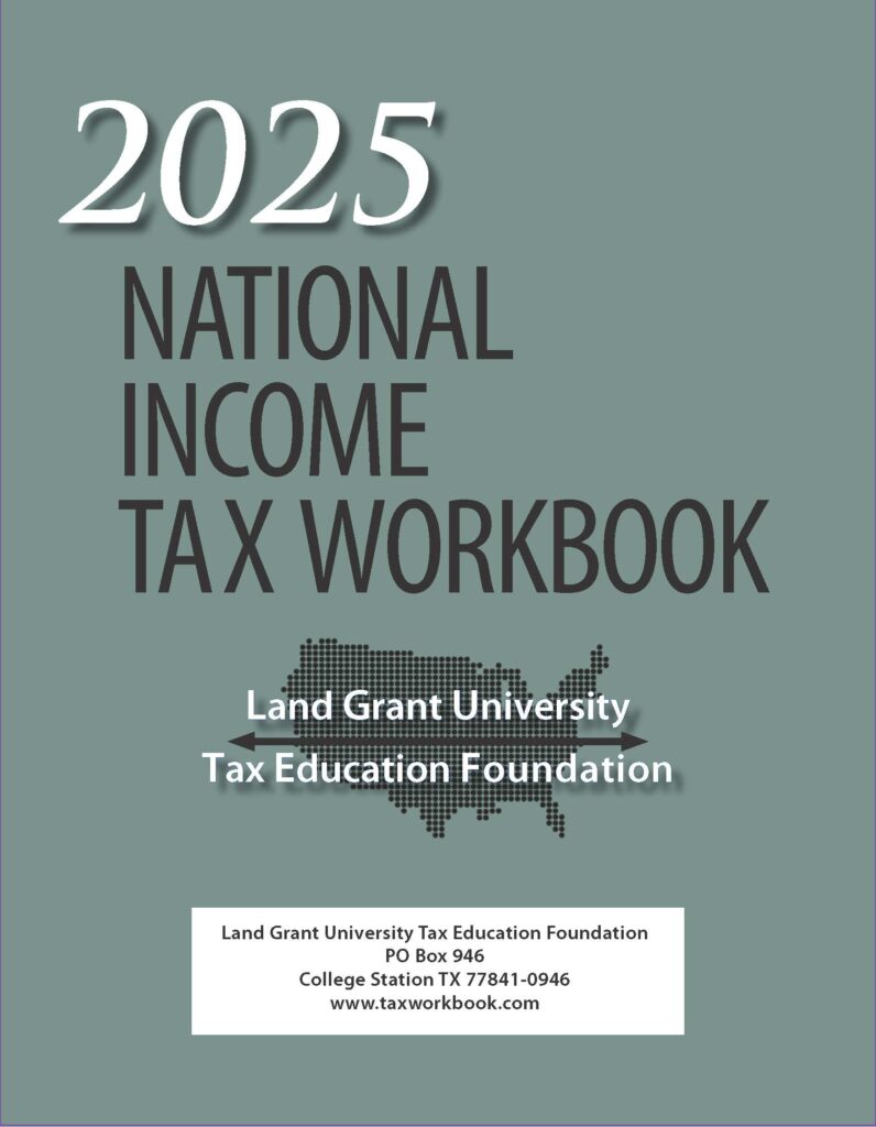 2025 National Income Tax Workbook cover
